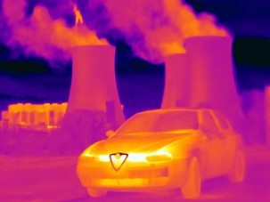 thermal image industrial scene in iron palette